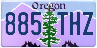 OR license plate 885THZ