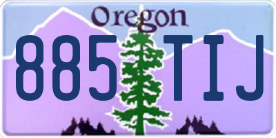 OR license plate 885TIJ