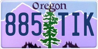 OR license plate 885TIK