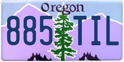 OR license plate 885TIL