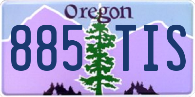 OR license plate 885TIS