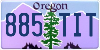 OR license plate 885TIT