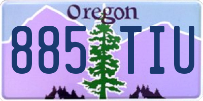 OR license plate 885TIU