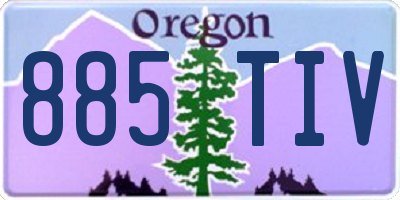 OR license plate 885TIV