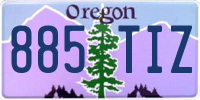 OR license plate 885TIZ