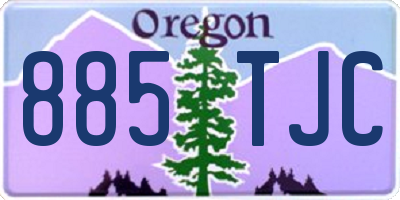 OR license plate 885TJC