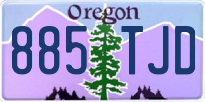 OR license plate 885TJD