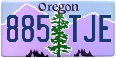 OR license plate 885TJE