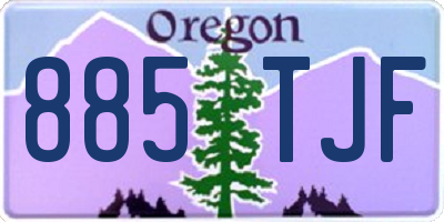 OR license plate 885TJF
