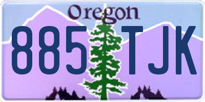 OR license plate 885TJK