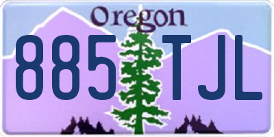 OR license plate 885TJL