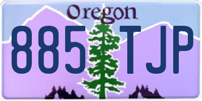 OR license plate 885TJP