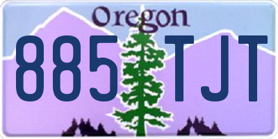 OR license plate 885TJT