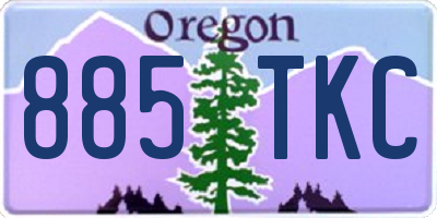 OR license plate 885TKC