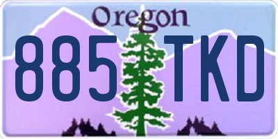 OR license plate 885TKD