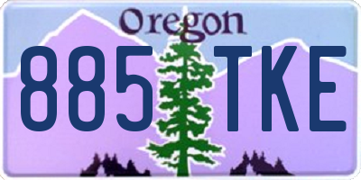 OR license plate 885TKE