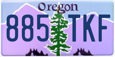 OR license plate 885TKF