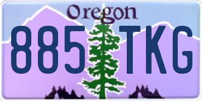 OR license plate 885TKG