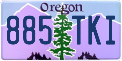 OR license plate 885TKI