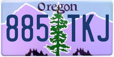 OR license plate 885TKJ