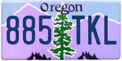 OR license plate 885TKL
