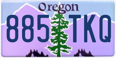 OR license plate 885TKQ