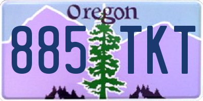 OR license plate 885TKT