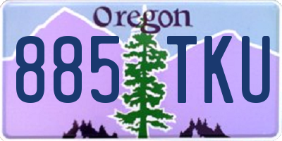 OR license plate 885TKU