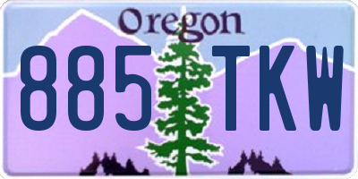 OR license plate 885TKW