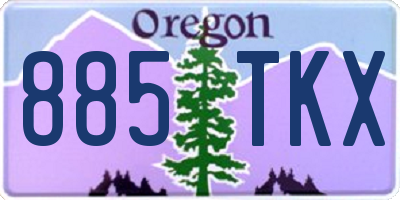 OR license plate 885TKX