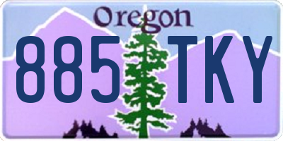OR license plate 885TKY