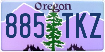 OR license plate 885TKZ