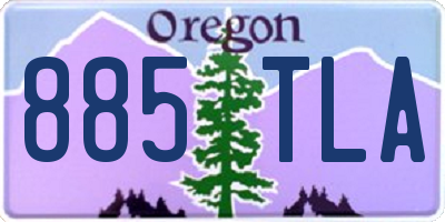 OR license plate 885TLA