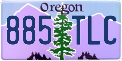 OR license plate 885TLC