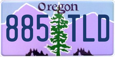 OR license plate 885TLD