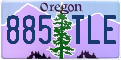 OR license plate 885TLE