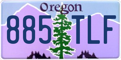 OR license plate 885TLF