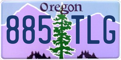 OR license plate 885TLG