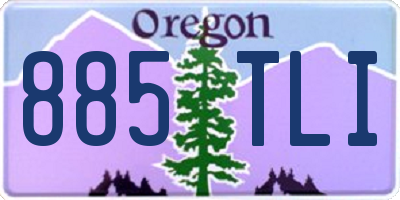 OR license plate 885TLI