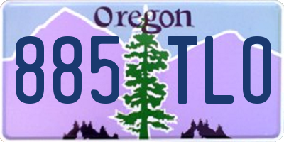 OR license plate 885TLO