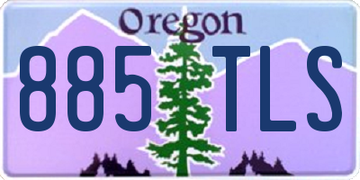 OR license plate 885TLS