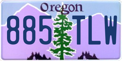 OR license plate 885TLW