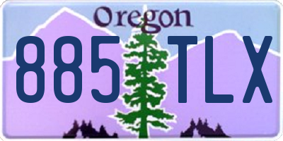 OR license plate 885TLX
