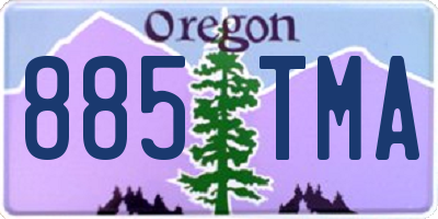 OR license plate 885TMA