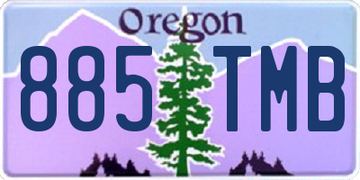 OR license plate 885TMB