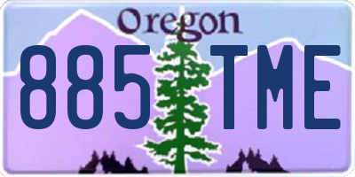 OR license plate 885TME