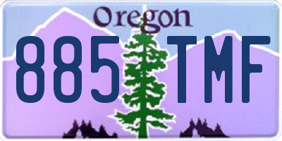 OR license plate 885TMF