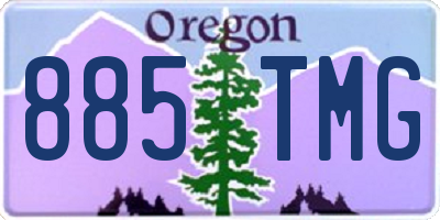 OR license plate 885TMG