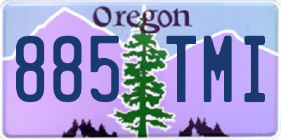 OR license plate 885TMI