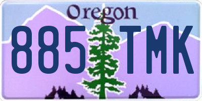OR license plate 885TMK